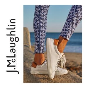 J. McLaughlin‎ Angelique White Leather Sneakers - Size 9.5